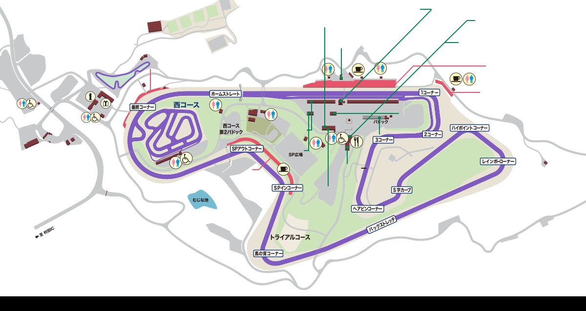 Porsche Carrera Cup Japan 2026 Rd6・Rd7が開催されるスポーツランドSUGOのコースマップ